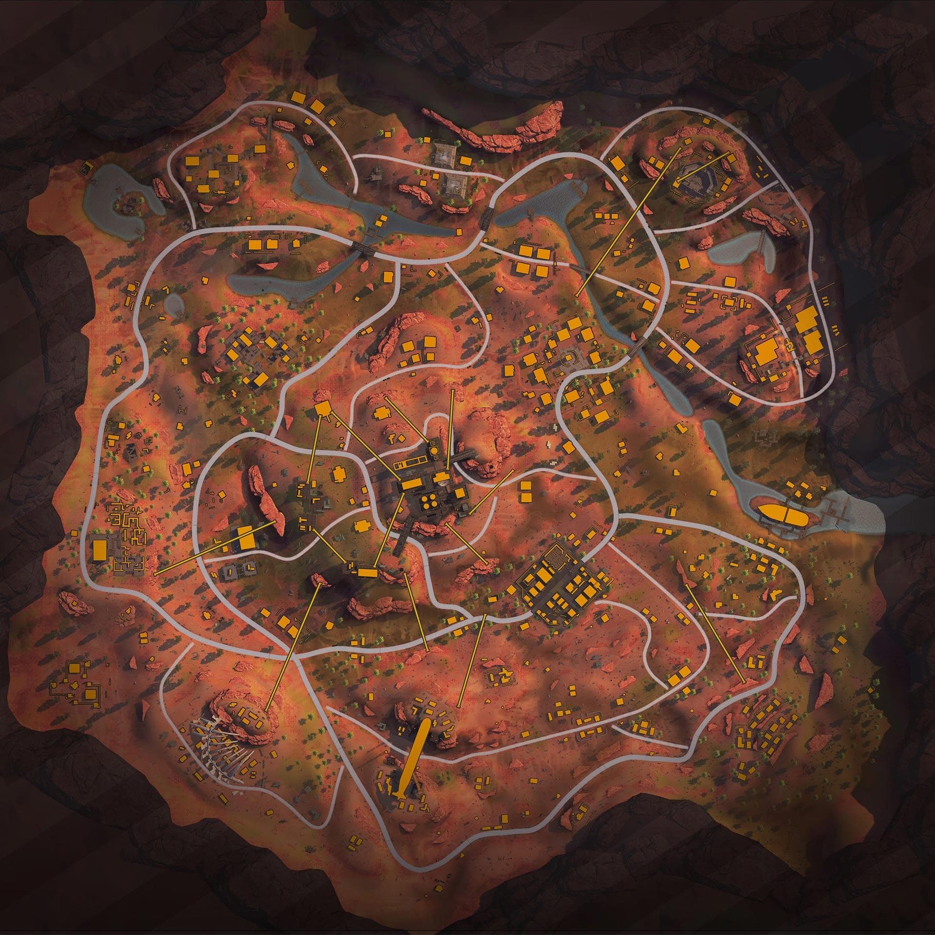 Free Fire Kalahari tactical map strategy board