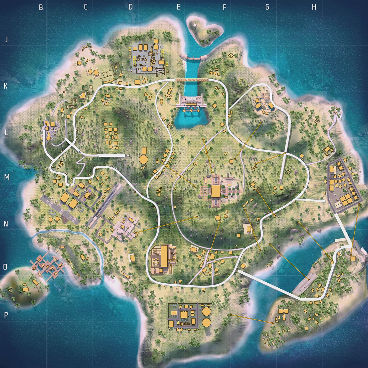 Free Fire Bermuda tactical map strategy board